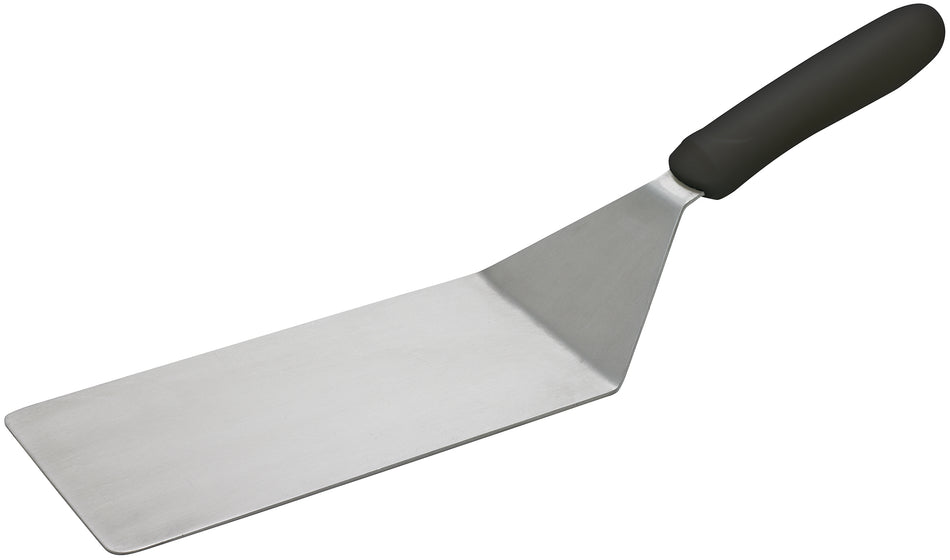 Winco TKP-42 4 Inch Stainless Steel Turner with Slip Resistant Handle Black Satin Finish