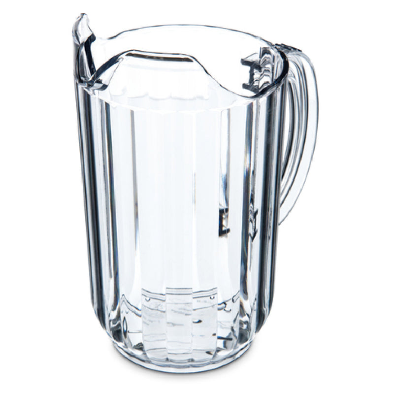 Carlisle 553807 48 Oz Pitcher Clear Polycarbonate with Handle Stain Resistant