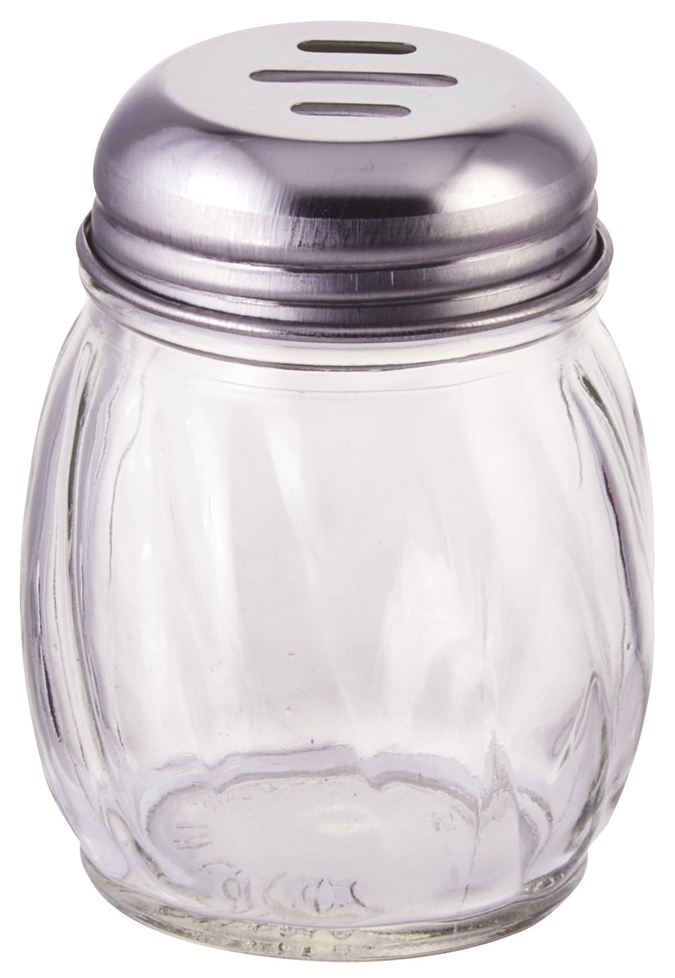 Winco G-108 6 Oz Cheese Shaker Glass Slotted Top Without Handle