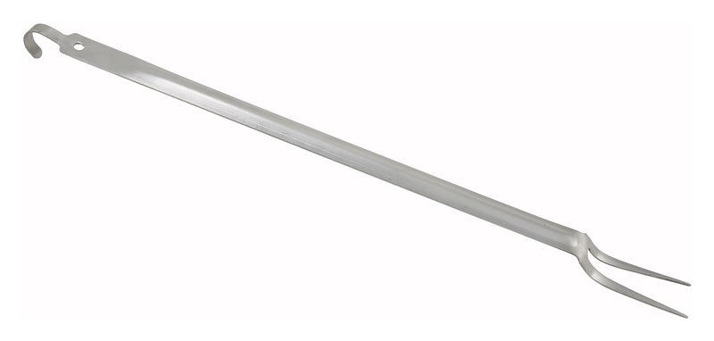 Winco BHKF-21 21 Inch Basting Fork 2.0mm Heavy Duty with Hang Hook Stainless Steel