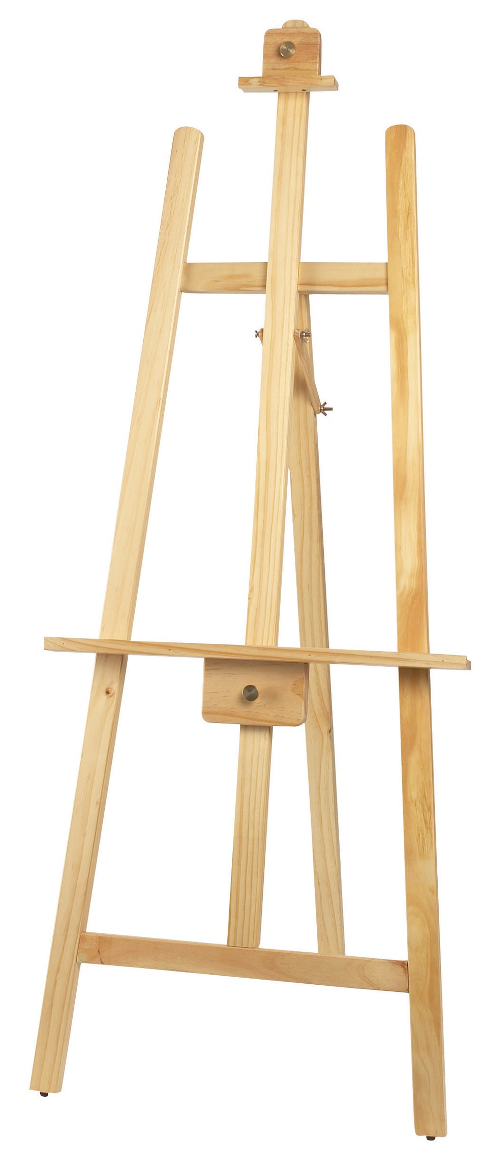 Winco MBBE-1 23-1/4 Inch Tripod Display Easel Wooden Frame with Copper Knobs