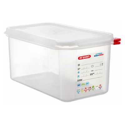 Carlisle 03031 6.3 Quart Food Storage Container with Airtight Lid Polypropylene