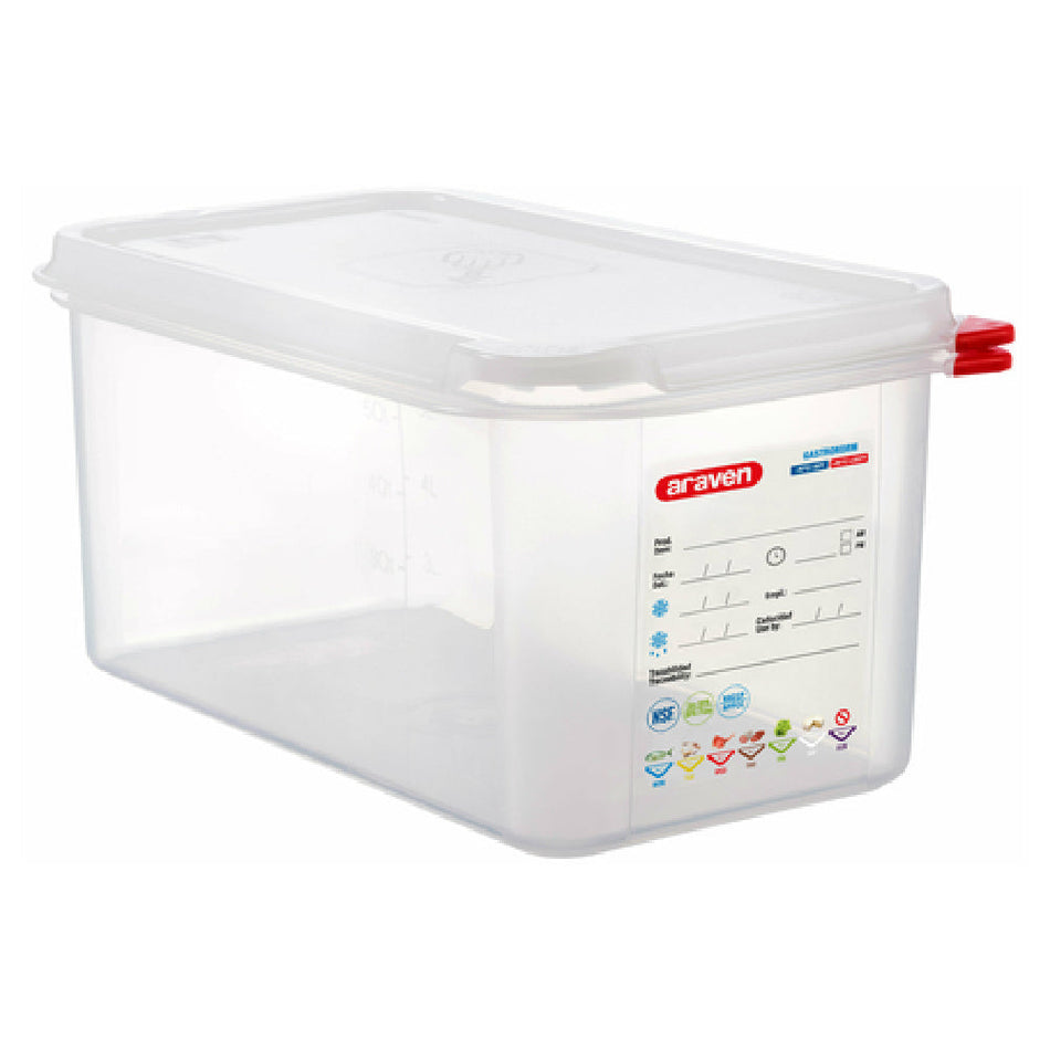 Carlisle 03031 6.3 Quart Food Storage Container with Airtight Lid Polypropylene