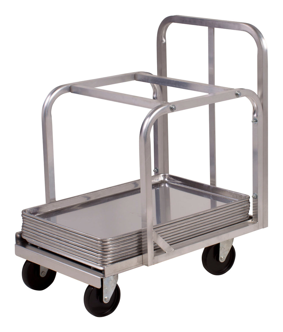 Winco ALRK-3 20 Inch Aluminum Sheet Pan Truck Mobile with 5 Inch Casters