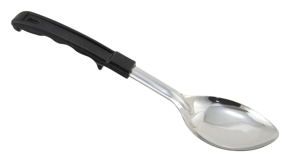 Winco BHON-11 11 Inch Length Solid Serving Spoon Stainless Steel Black Handle