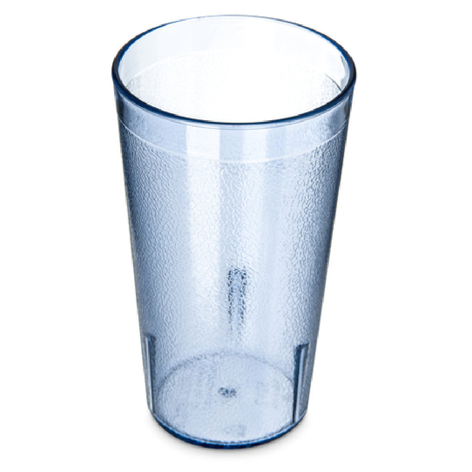 Carlisle 5212-854 12 Oz Stackable Tumbler Textured SAN Blue Recyclable 6 Packs