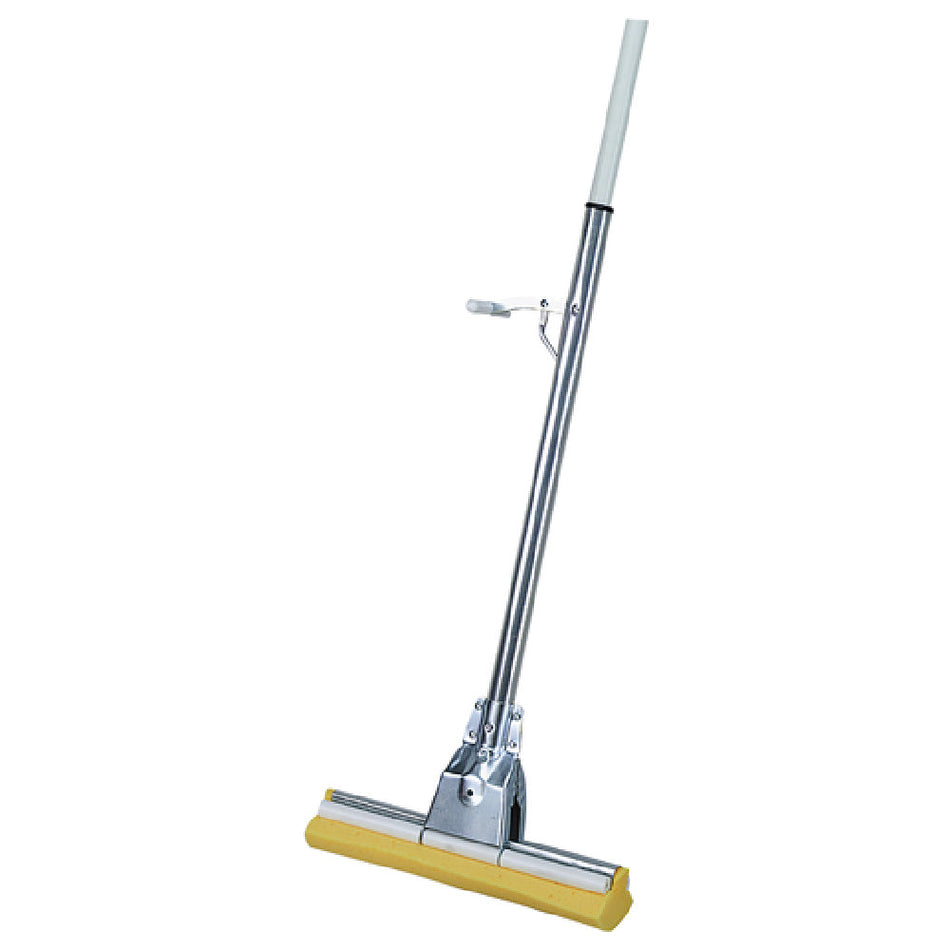Carlisle 4030100 12 Inch Foam Sponge Mop with Built-in Wringer Aluminum Handle