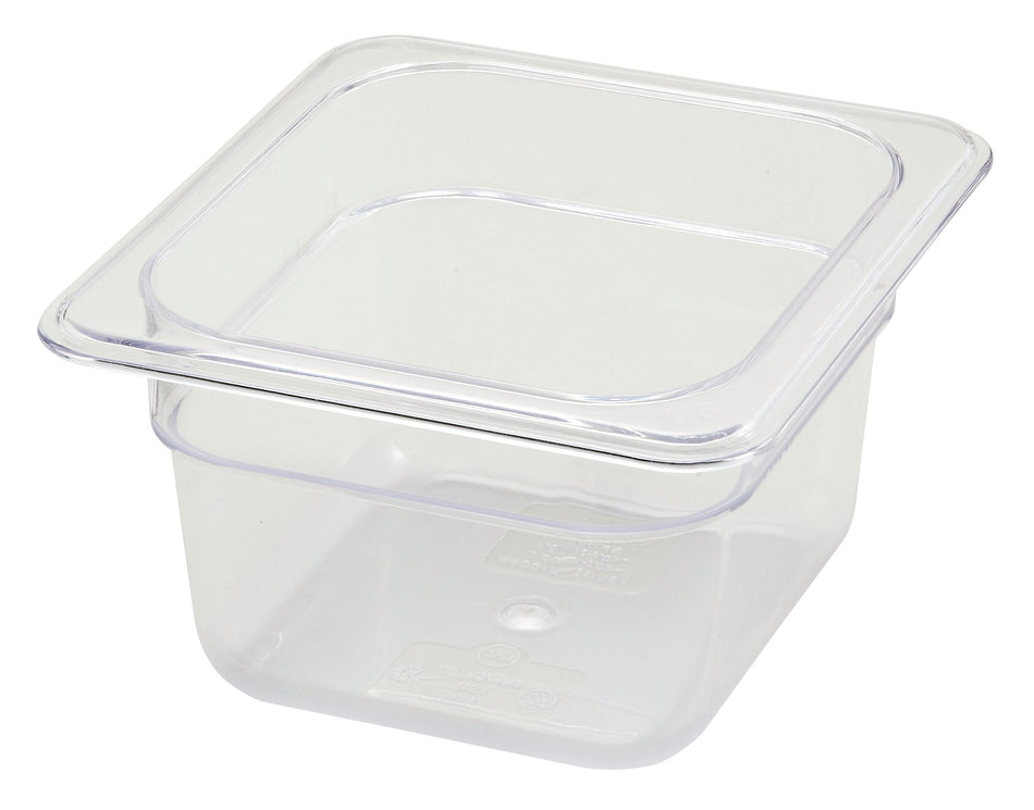 Winco SP7604 6-3/4 Inch Polycarbonate Food Pan Dishwasher Safe