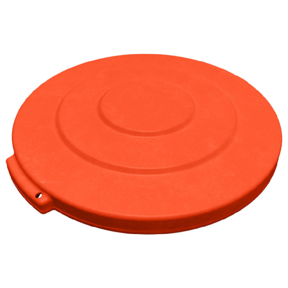 Carlisle 84101124 16 Inch Round Trash Container Lid Heavy-duty Polyethylene Orange