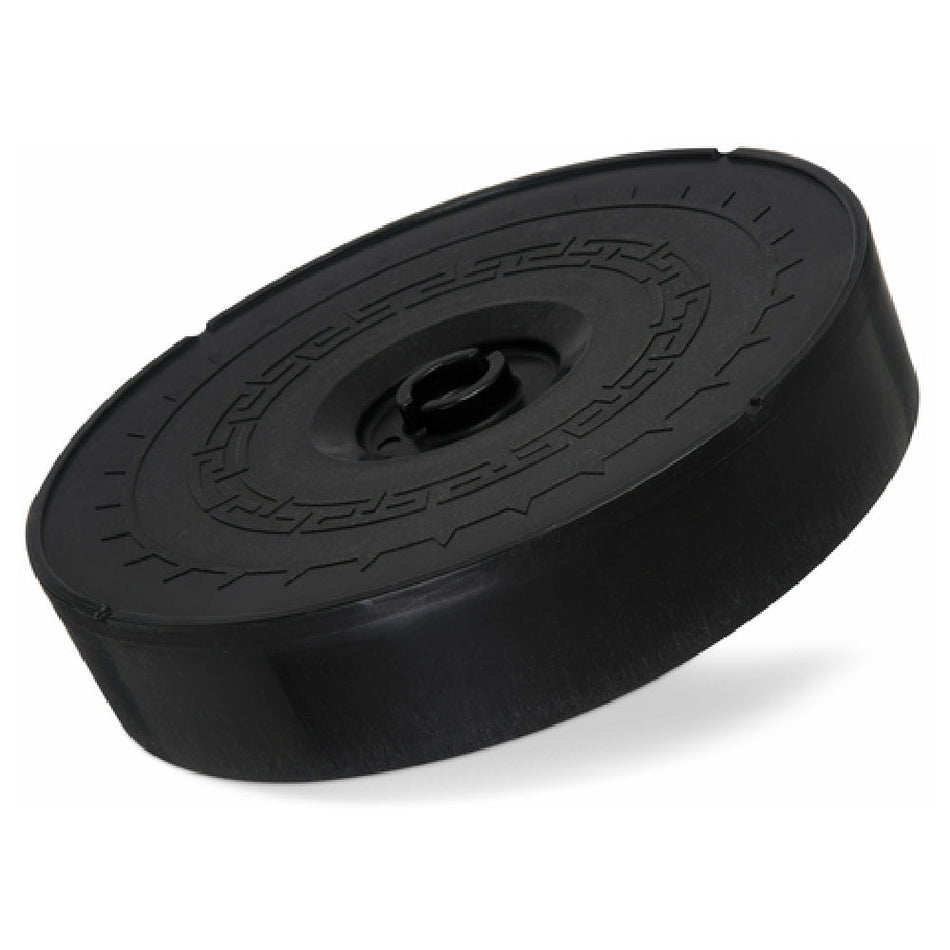 Carlisle 071703 12 Inch Diameter Tortilla Server with Lift Off Lid Black Polypropylene