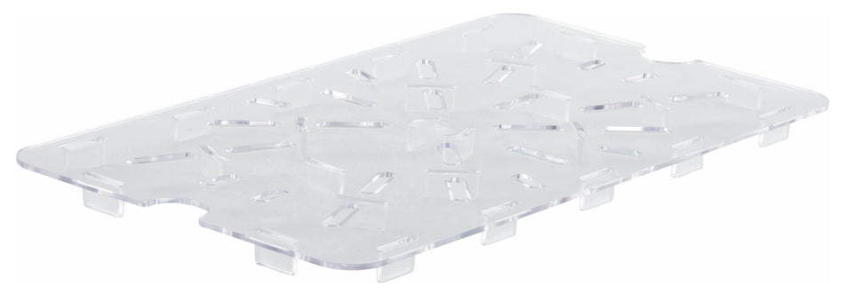 Winco PFSH-DS Drain Shelf for PFSH & PFHW series, 8-1/4" x 14-1/4", Clear, PC, NSF
