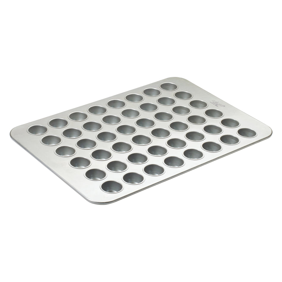 Winco HMF-48T 25 Inch Mini Muffin Pan 48 Cavities Aluminized Steel with Wire Rim