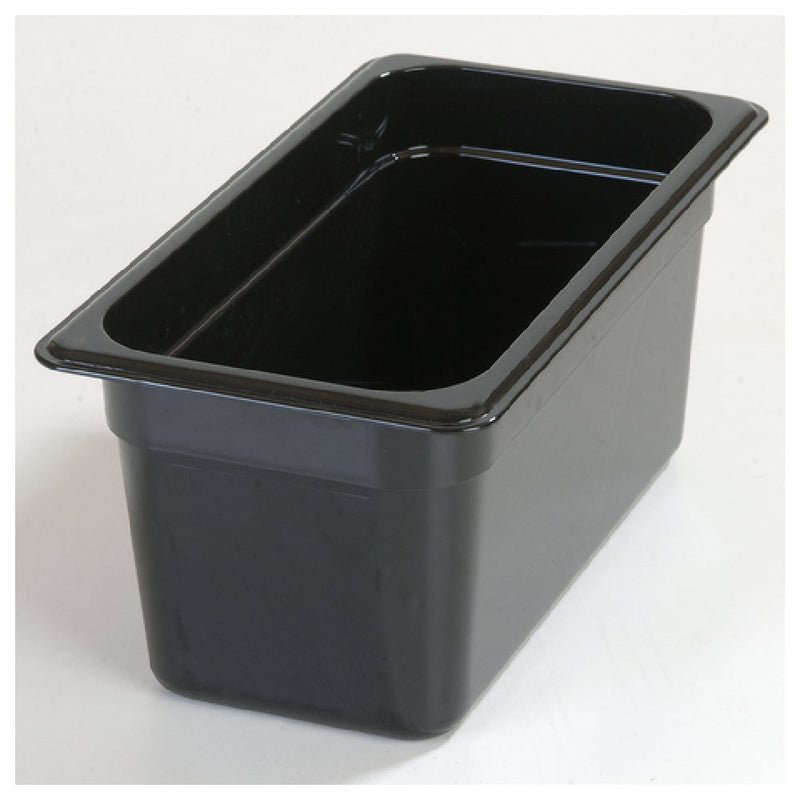 Carlisle 3066203 12.75 Inch Polycarbonate Food Pan 5.7 Quart Capacity Black