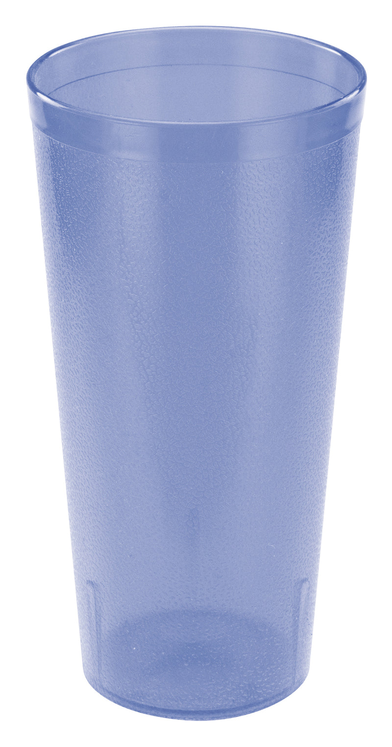 Winco PTP-20B 20 Oz Break-resistant Pebbled Plastic Tumbler Blue