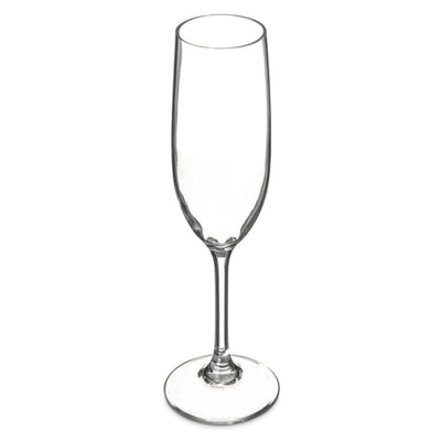 Carlisle 564007 8 Oz Dishwasher Safe Champagne Flute Clear Polycarbonate