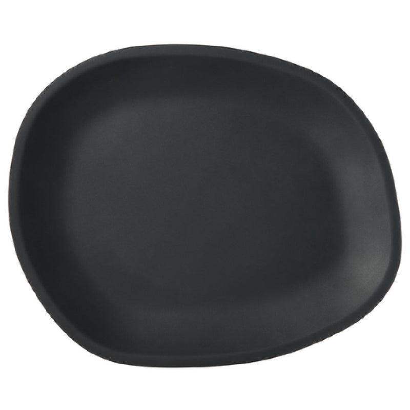 Carlisle 5310238 13 Inch Oblong Platter Plastic with Stain Chip Crack Resistance Black Matte