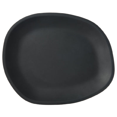 Carlisle 5310238 13 Inch Oblong Platter Plastic with Stain Chip Crack Resistance Black Matte