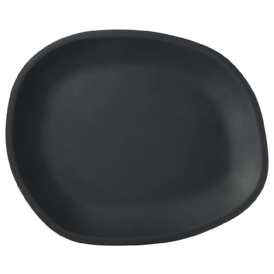 Carlisle 5310238 13 Inch Oblong Platter Plastic with Stain Chip Crack Resistance Black Matte