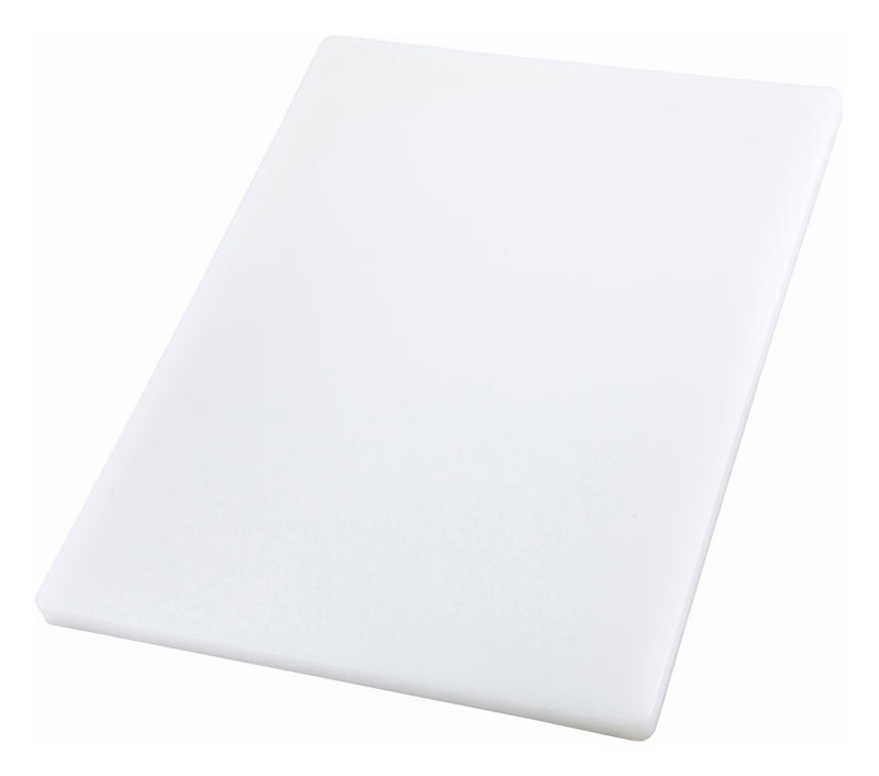 Winco CBXH-1218 18 Inch Rectangular Cutting Board BPA Free White Plastic