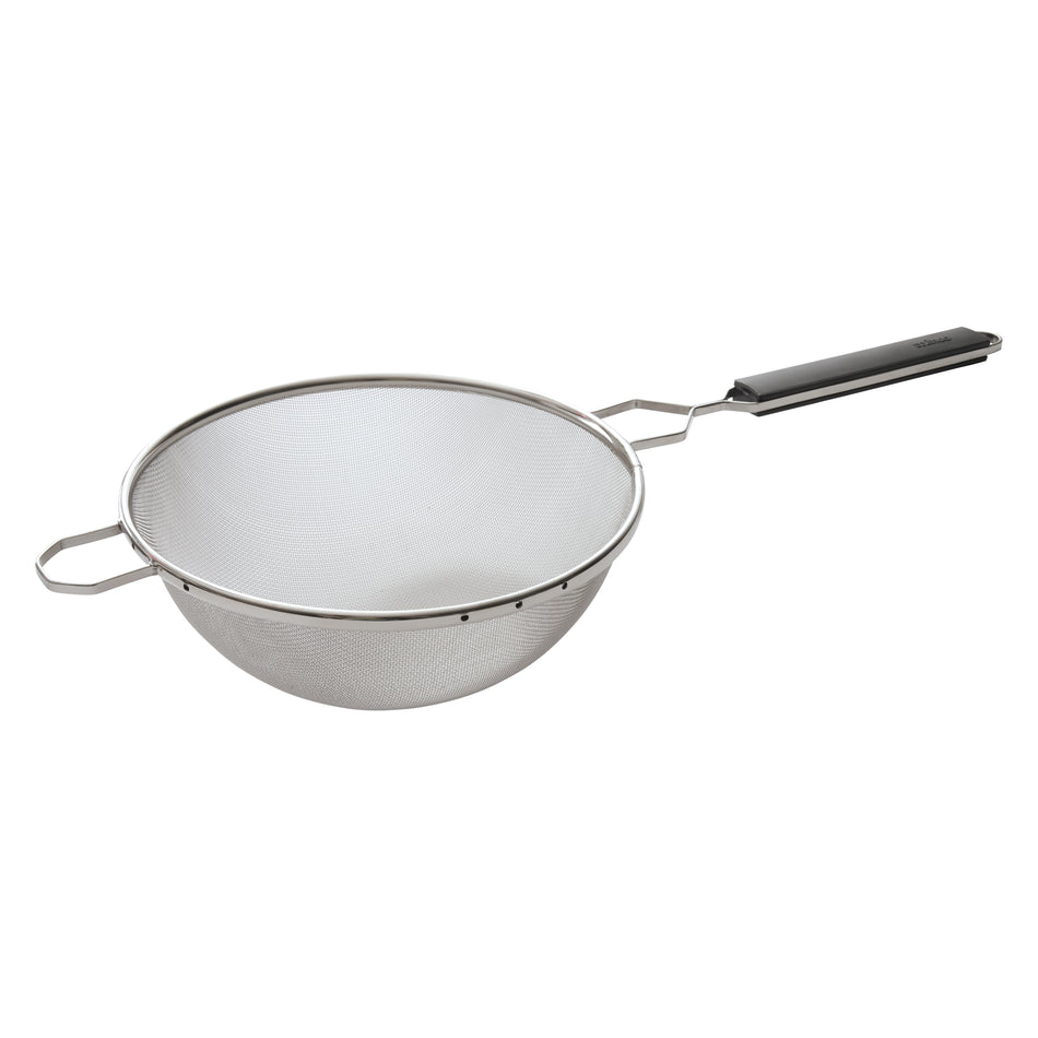 Winco MSTP-10SM 10 Inch Mesh Strainer Medium Mesh Plastic Handle Stainless Steel