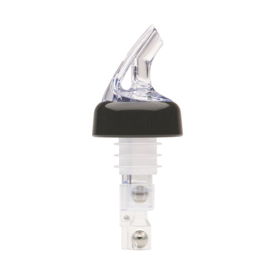 Winco BMP-3150C Bar Maid 1-1/2 oz "Premium Pour" Measured Pourers, Clear with Black Collar - 12 Pieces/Pack