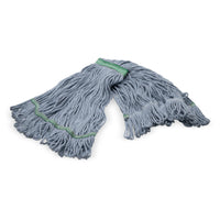 Carlisle 369417B14 Medium Looped-end Mop Head Blue Cotton and Synthetic Blend