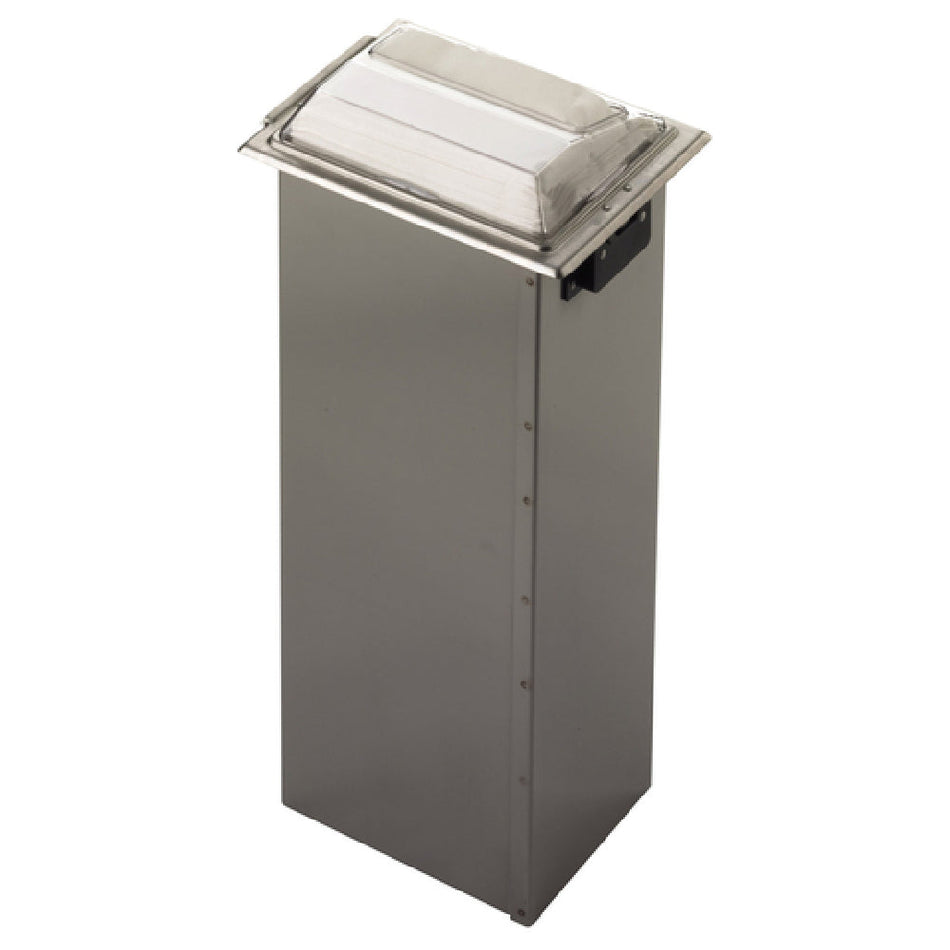 Carlisle H2001CLSS 7 Inch Stainless Steel Napkin Dispenser with Steel Faceplate