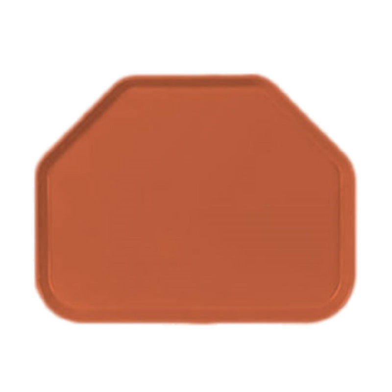 Carlisle 1713FG018 14 Inch Trapezoid Cafeteria Tray Break Resistant Fiberglass Orange