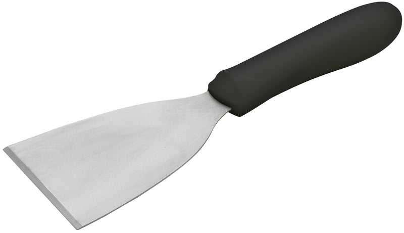 Winco TKP-32 4-1/2 Inch Stainless Steel Grill Scraper Dishwasher Safe Polypropylene Black Handle