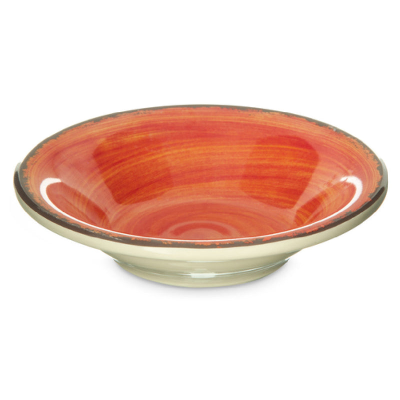 Carlisle 5401852 5 Inch Diameter Fruit Bowl 4.5 Oz Swirl Design Melamine Orange
