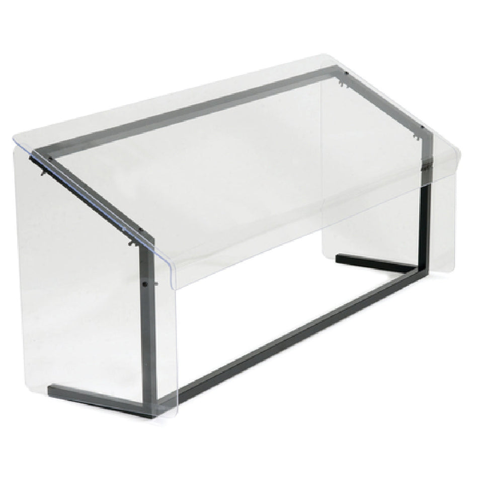 Carlisle 916003 60 Inch Self-serve Portable Sneeze Guard Fixed Acrylic Black Aluminum