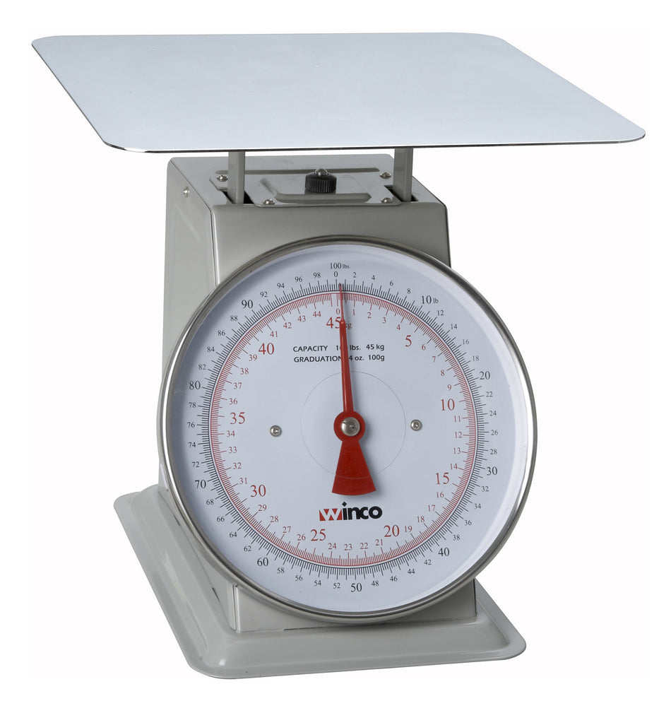 Winco SCAL-9100 9 Inch Dial Receiving Portion Scale 100 Lb 4 Oz Calibrated Steel