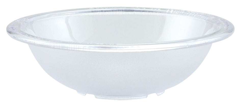 Winco PBB-8 8-3/4 Inch Diameter Polycarbonate Pebbled Bowl Clear NSF