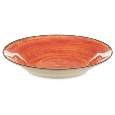 Carlisle 5400352 9 Inch Orange Soup Bowl 18-1/2 Oz Melamine Durable with Swirl Design