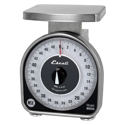 Carlisle SCMDL50 6-1/2 Inch 50 lb Mechanical Dial Scale with Tare Function Stainless Steel