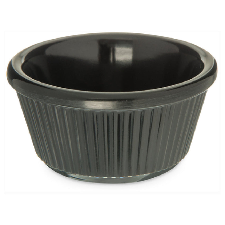 Carlisle S29303 3 Oz Black Fluted Ramekin Melamine Dishwasher Safe