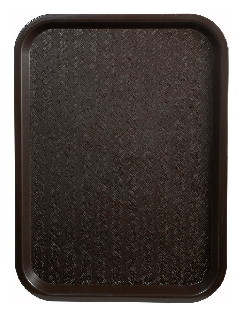 Winco FFT-1418B 14 Inch Fast Food Tray Brown BPA Free Polypropylene