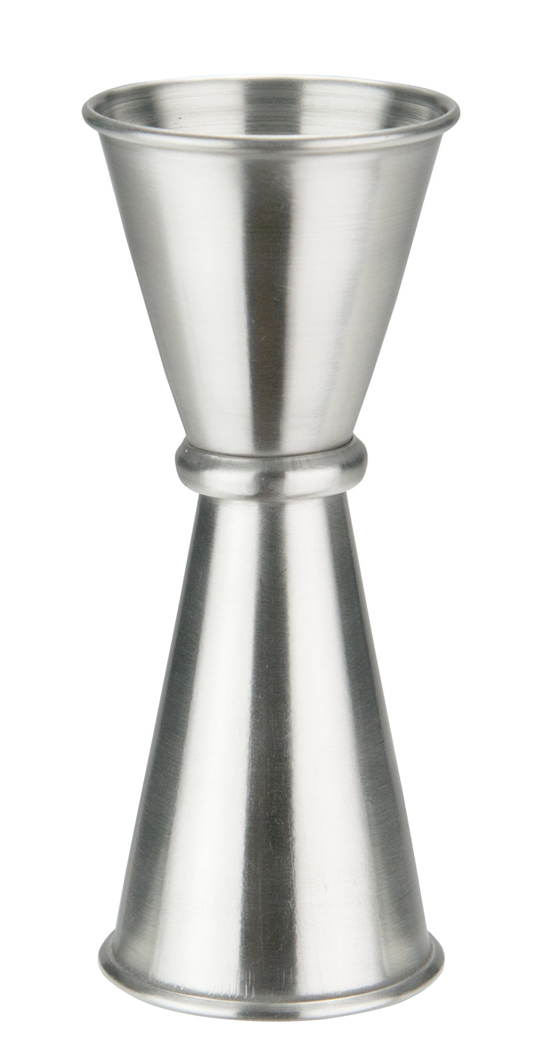 Winco J-8 1 oz Stainless Steel Jigger Rolled Rim for Accurate Pouring