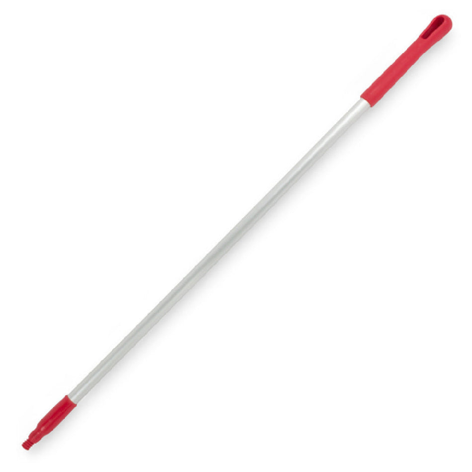 Carlisle 40216EC05 48 Inch Aluminum Sparta Handle with Hanging Hole Red Tip