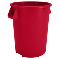 Carlisle 84103205 32 Gallon Polyethylene Round Trash Container Red