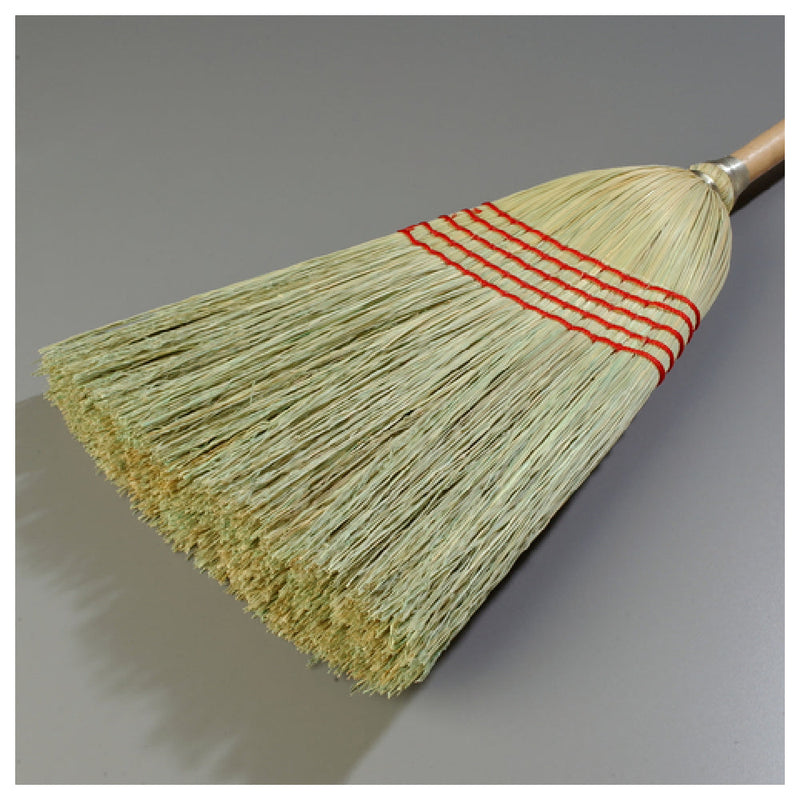 Carlisle 4063400 12 Inch Corn Broom with 100 Percent Corn Bristles and Wood Handle