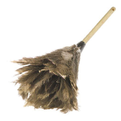 Carlisle 4574300 24 Inch Length Premium Feather Duster Wood Handle Brown