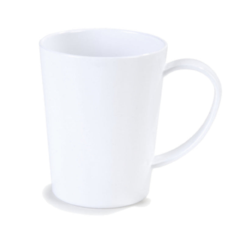 Carlisle 4306802 12 Oz Mug Break-Resistant Tritan Plastic White Easy Grip