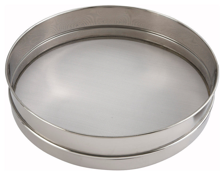 Winco SIV-10 10 Inch Stainless Steel Sieve with #20 Mesh Round
