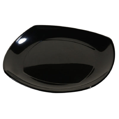 Carlisle 4330603 9-1/2 Inch Square Dinner Plate Reinforced Rim Melamine Black