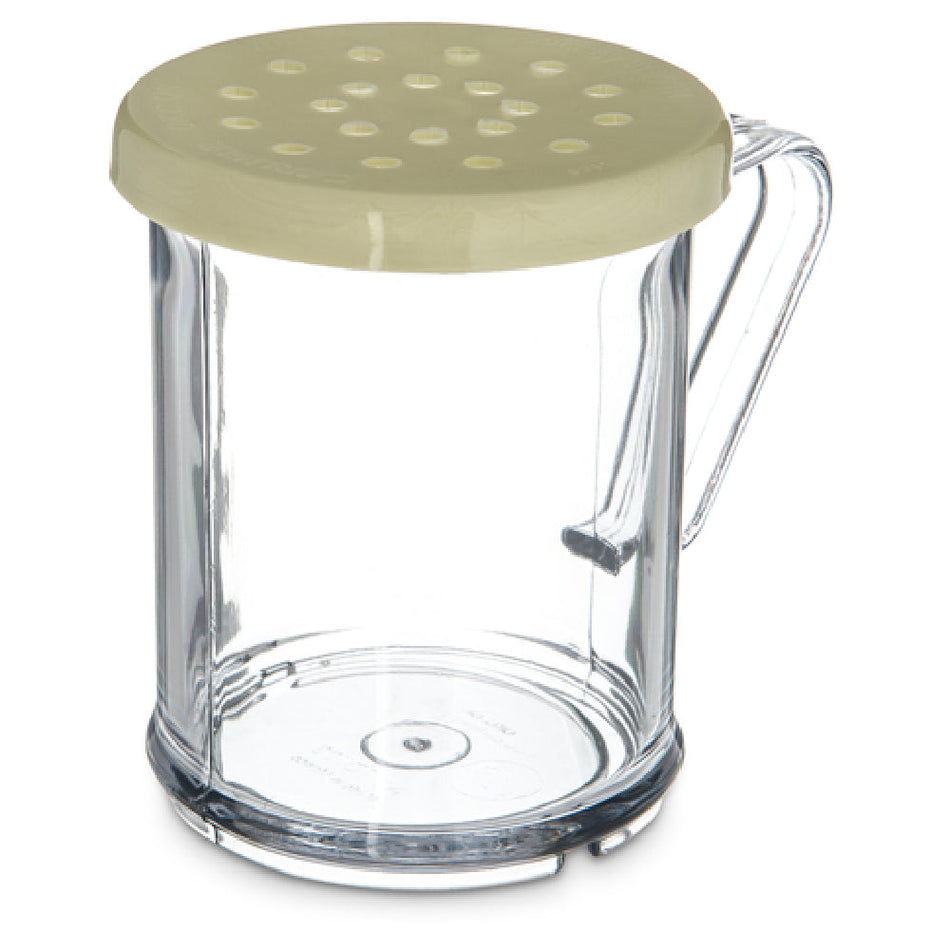 Carlisle 4260S04 8 Oz Polyethylene Cheese Shaker with Handle Yellow