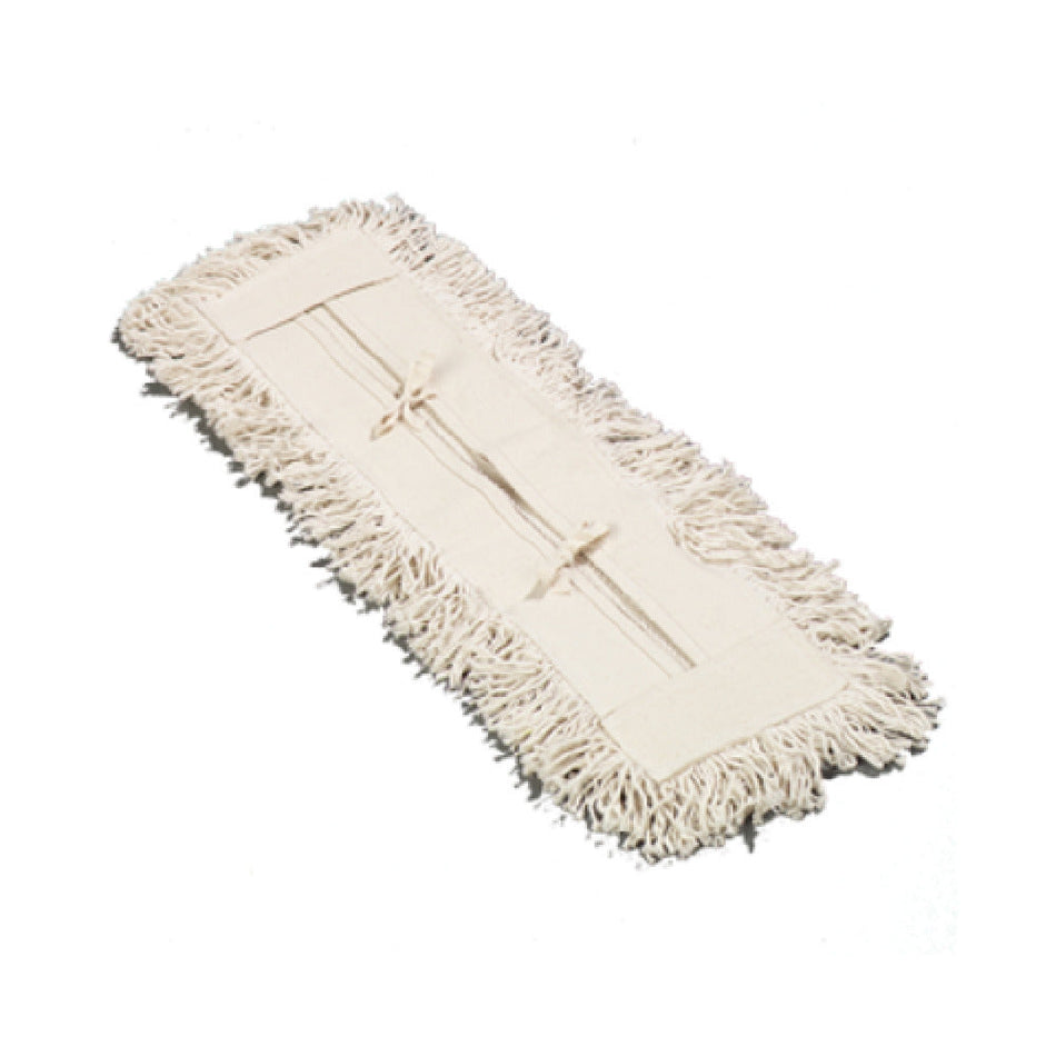 Carlisle 364752400 24 Inch Dust Mop Refill Cotton Full Tie Back