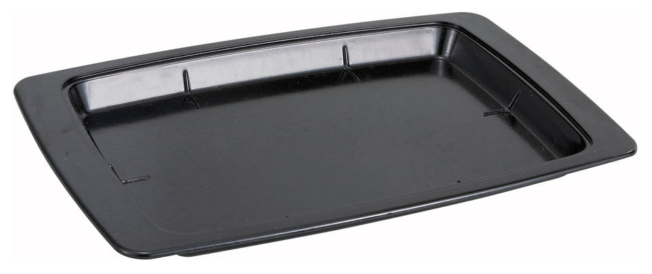 Winco SWU-11B 11 Inch Oblong Underliner for Sizzling Platter Black Plastic