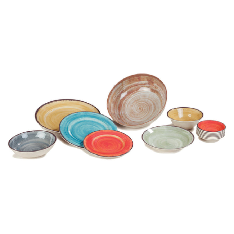 Carlisle 5400515 17 Oz Round Serving Bowl with Swirl Design Melamine Aqua