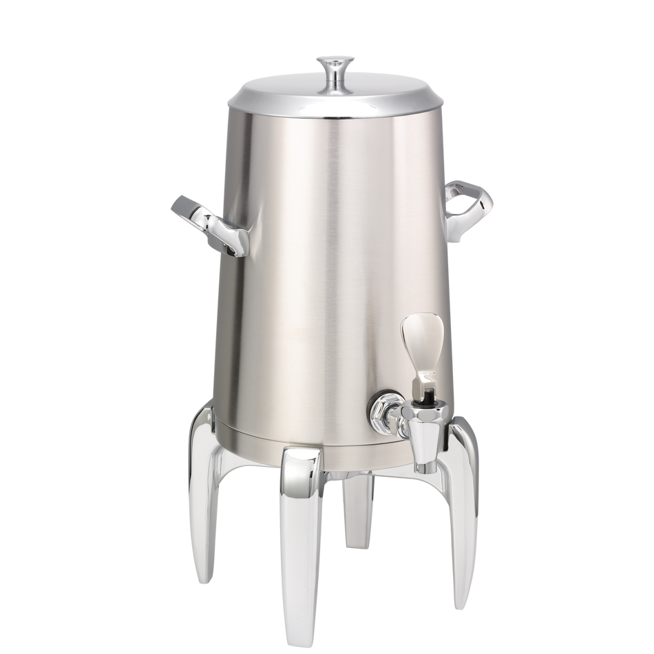 Flame Free™ Thermo-Urn™ 1.5-Gallon Vacuum Insulated Urn with Modern Legs and Flat Lid in Brushed Stainless